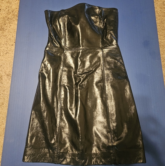 NWOT Reformation Veda Walter Leather Strapless Mini Dress - XS - Picture 9 of 9